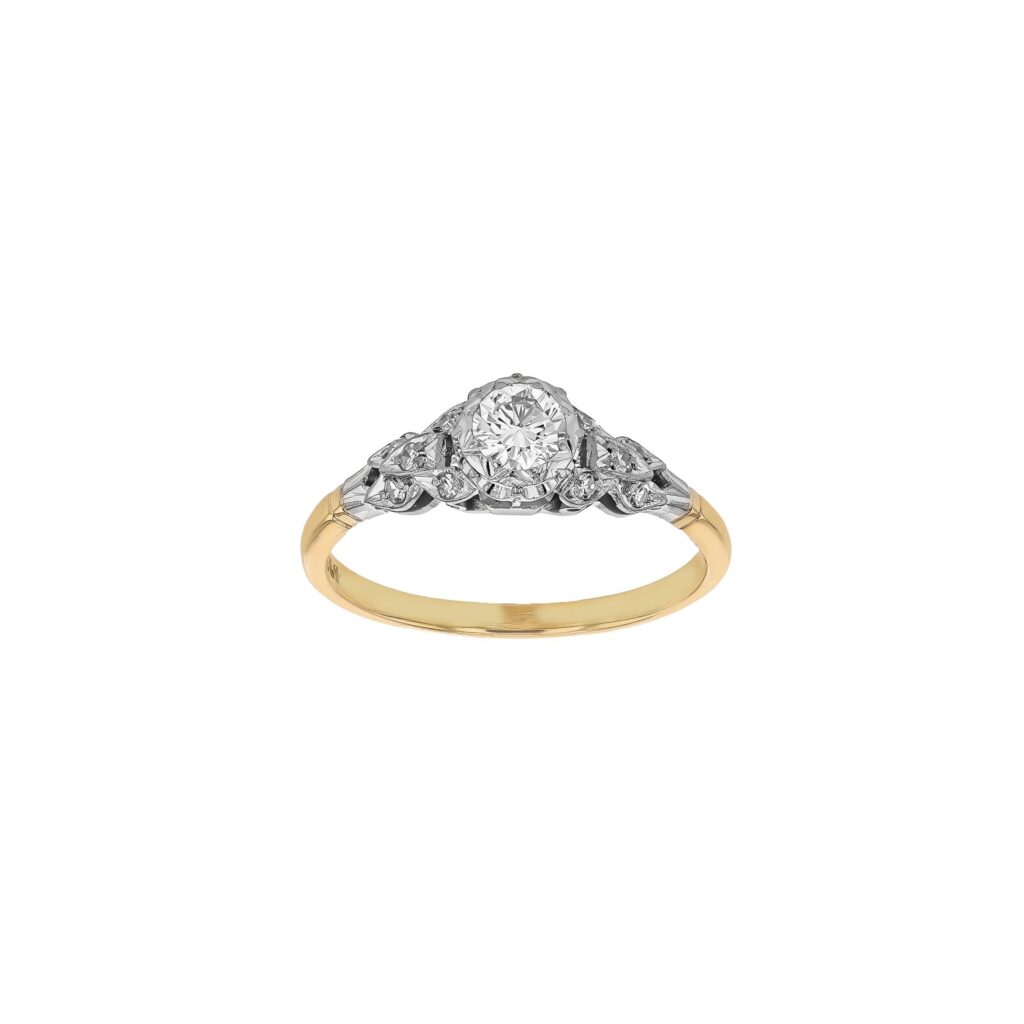 18Y and Platinum Diamond Ring =.25ct