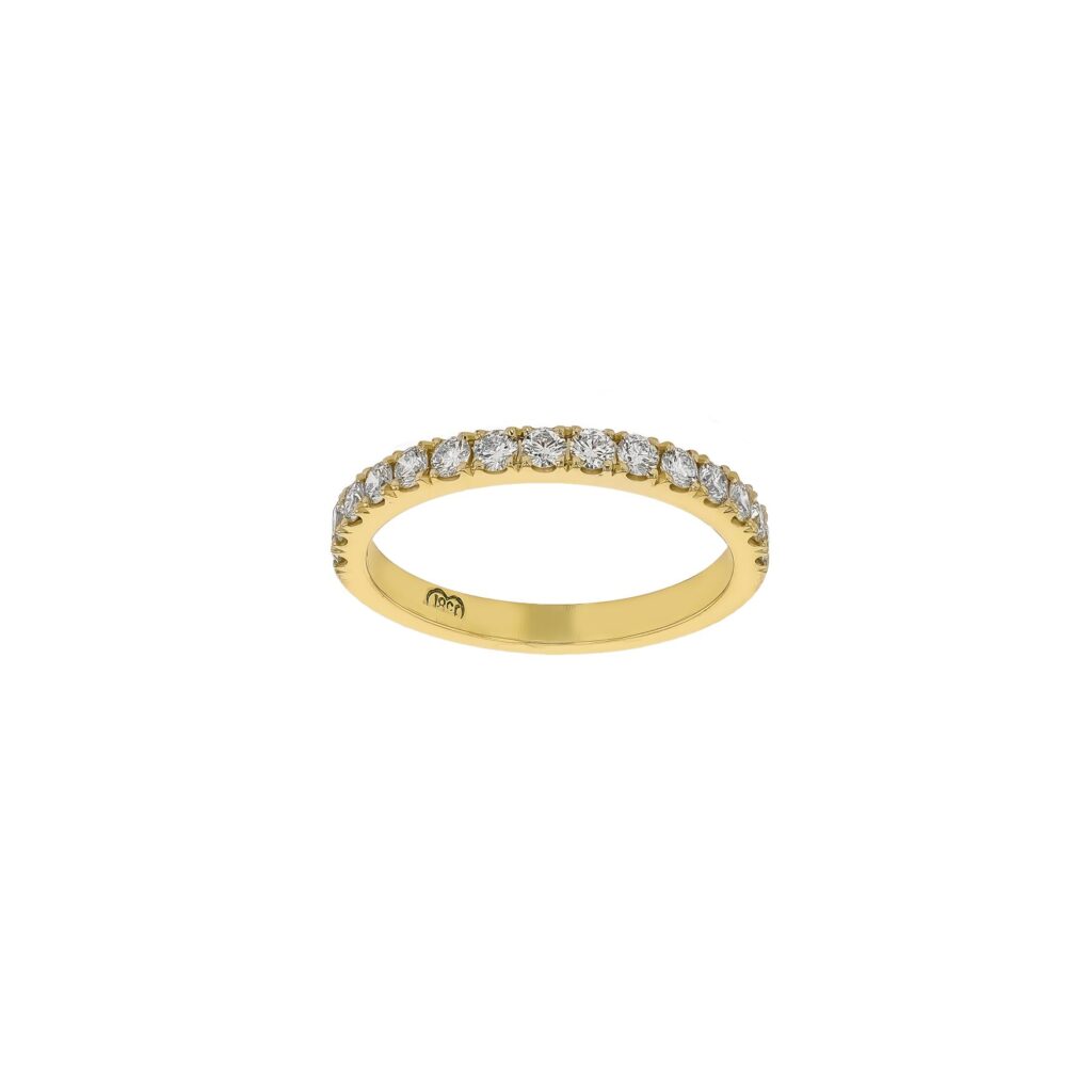 18Y 15Diamond claw set Band=.46ct