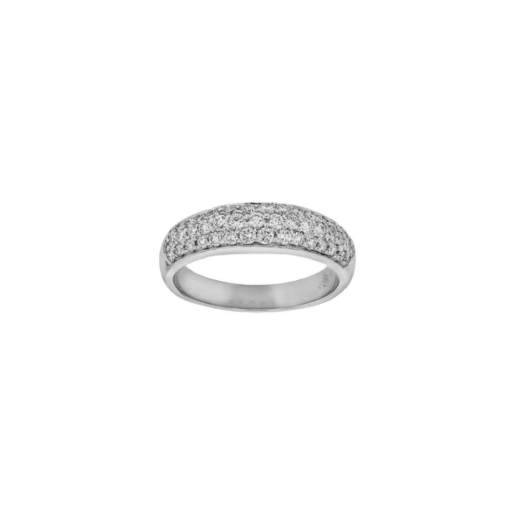 18K 44Diamond Grain Set Band=.50ct