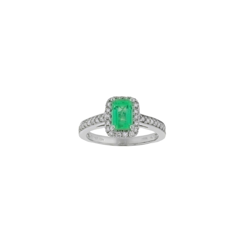 18K .87CT Emerald with 34Diamonds=.36ct