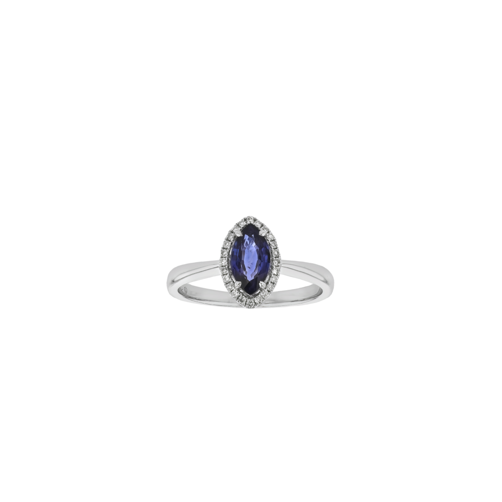 18K Centre Marquise=.33CT with 18Sapphires and 22Diamonds