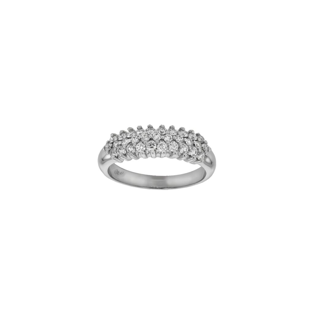 18K 1CT Round Centre Diamond and 20side Diamonds=.25CT HSI2