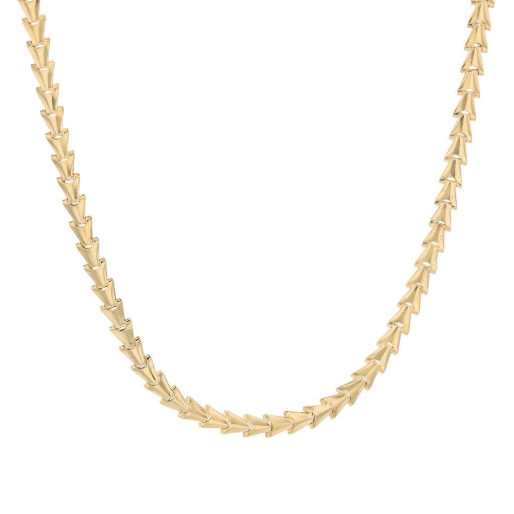 18K Arrow links high polished 45cm Necklace