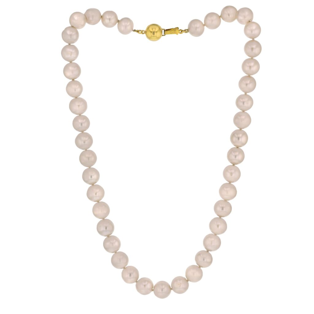 9K 12-13mm Fresh Water Pearl Strand with ball clasp